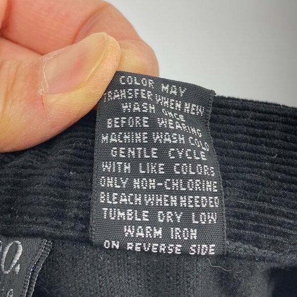 Style & Co Corduroy Petite Women's High-Rise 100% Cotton Black Pants size P8 - Picture 11 of 13